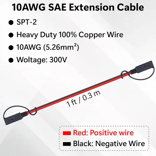 Vista 2 de 5 PCS 10 Gauge Quick Disconnect Polarized Wire Harness