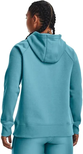 Vista 2 de Under Armour Rival - Sudadera con capucha para mujer, de vellón y con logotipo