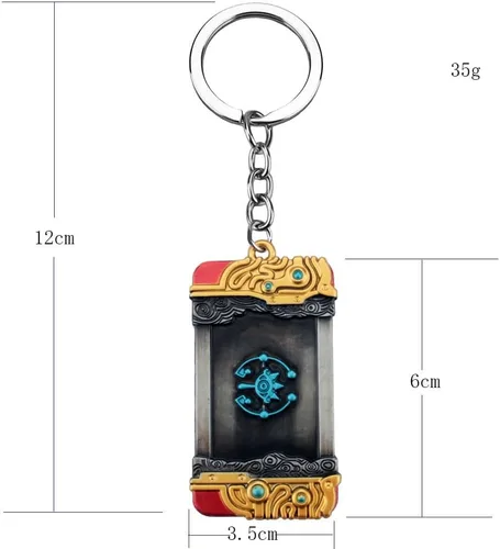 Vista 5 de MOOI Llavero Breath of the Wild, llavero de pizarra Sheikash, accesorios de cosplay para regalo de fanáticos