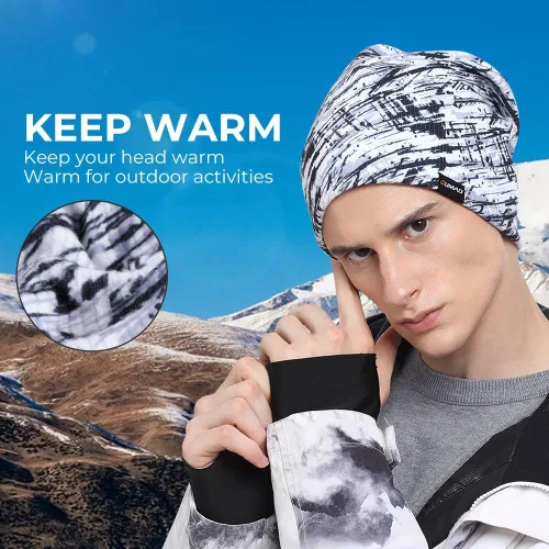 Vista 5 de WTACTFUL Gorro térmico cálido para invierno, para esquí, snowboard, al aire libre, hombres y mujeres, #04