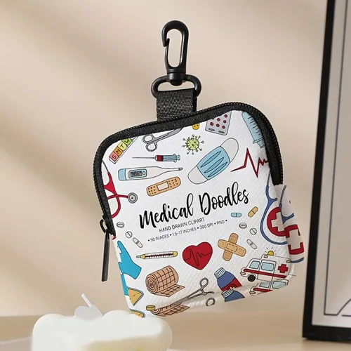 Vista 4 de Reusable Storage Pouches Data Cable Bags For Sanitary Products Electronics Accessories Portable Organizers Cable Organizers Storage Bag