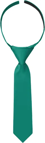 Vista 21 de Jacob Alexander Corbata de gancho y bucle de color sólido preatada de 8 pulgadas para niños pequeños Manzana Verde (Apple Green)