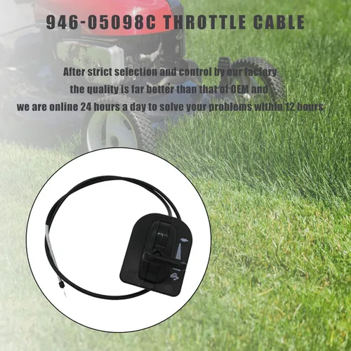 Vista 5 de Cable de estrangulador del acelerador 946-05098c OEM de repuesto 946-05098B 946-05098A compatible con Craftsman MTD Cub Cadet Acelerador/Cable