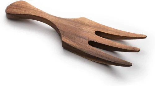 Vista 3 de Ironwood Gourmet Juego de utensilios de madera de acacia, 1.75 x 2.75 x 10 pulgadas, utensilios grandes para servir ensaladas