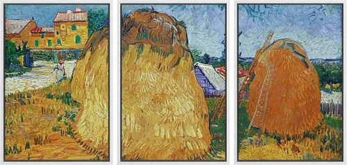 Vista 63 de wall26 Lienzo enmarcado para pared, juego de arte con flores de almendra de Vincent Van Gogh, naturaleza, ilustraciones de área silvestre, bellas