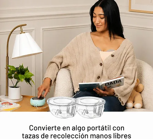 Vista 6 de Zomee Z2 Extractor de leche eléctrico doble – con expresión, masaje y modos de 2 fases - Extractor de leche recargable, portátil y manos libres