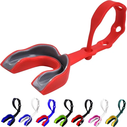 Vista 16 de Oral Mart - Protector bucal deportivo con correa para fútbol, lacrosse, hockey sobre hielo, taekwondo