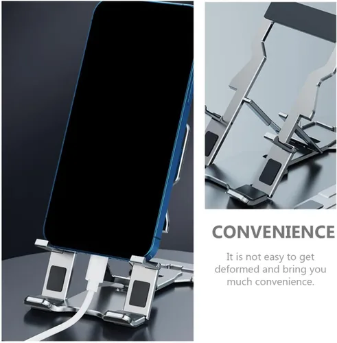 Vista 7 de Gatuida Soporte ajustable para teléfono celular, soporte para tableta, soporte plegable para teléfono móvil, soporte para teléfono de escritorio