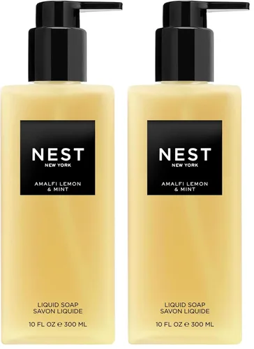 Vista 6 de NEST New York - Jabón líquido, limón y menta de Amalfi - 10 onzas líquidas - Limpia y nutre la piel - Aprox. 300 bombeos por botella - Sin gluten