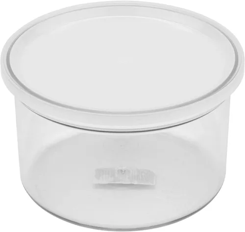 Vista 10 de G.E.T. CR-0120-BK - Recipiente redondo para almacenamiento de alimentos con tapa, 1.2 cuartos de galón, color negro (juego de 12) Dishwasher safe