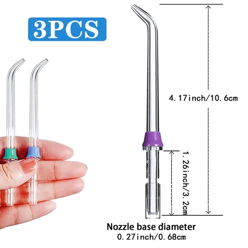 Vista 2 de Cabezales de repuesto para Waterpik, hilo dental de agua, puntas de repuesto oral de otras marcas para irrigador dental de agua Water Pik