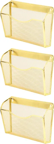 Vista 11 de EASEPRES Organizador de archivos colgante de malla de un solo bolsillo, soporte vertical para archivador de revistas, cesta de montaje, carpeta