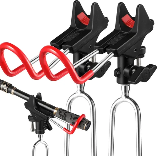 Vista 9 de Plusinno Soportes para cañas de pescar - Equipo actualizado de soporte para caña de pescar ajustable a 360 grados para orilla, playa, regalo