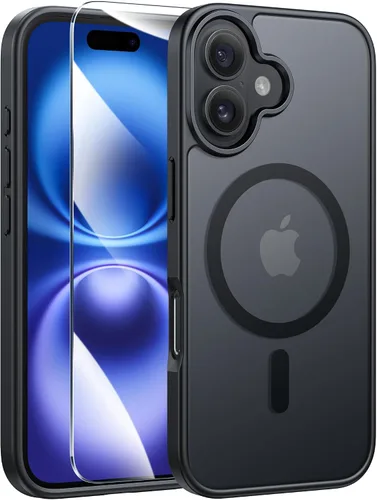 Vista 162 de FNTCASE - Funda para iPhone 16 Pro: magnética, mate, translúcida, de grado militar, protectora contra caídas, resistente, fina, duradera y a prueba