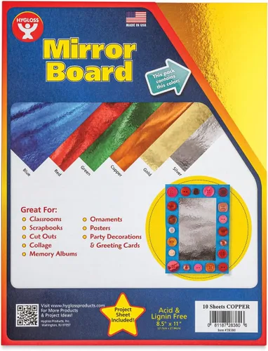 Vista 19 de Hygloss 25 hojas de tablero de espejo para artes y manualidades, 5 x 7 pulgadas, papel de cartulina plateado metálico, para hacer tarjetas, bodas