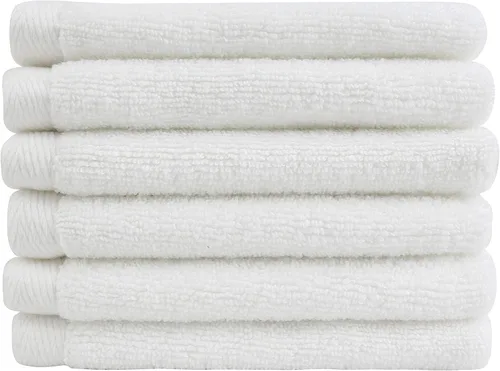 Vista 2 de Everplush Toalla plana de secado rápido, juego de 6 paños de baño, porcelana