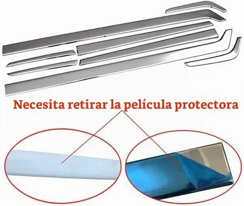 Vista 9 de Moldura lateral de cuerpo de puerta cromada para CR-V EX-L EX LX 2017-2021 Cubierta de moldura de puerta de acero inoxidable 8 piezas