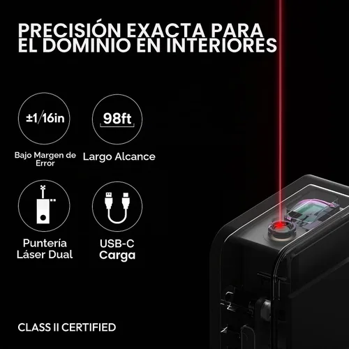 Vista 5 de HOTO Herramienta de medición láser de tamaño bolsillo, regalo de cumpleaños