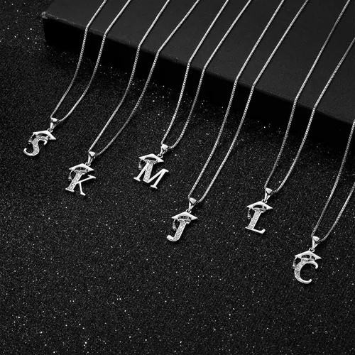 Vista 5 de Regalos de graduación para ella 2021 collares con inicial 26 iniciales con dije de gorra significativa collar de graduación regalos de amistad