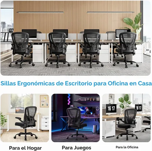 Vista 5 de Silla de oficina ergonómica para escritorio, silla de computadora