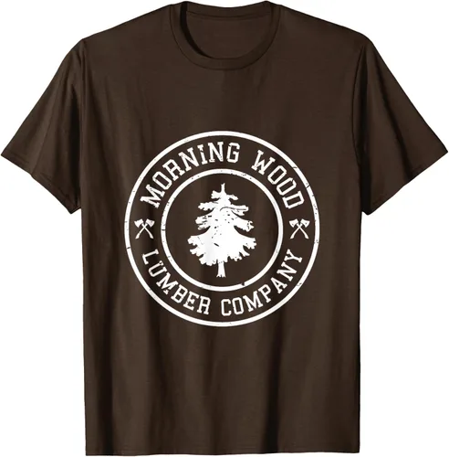 Vista 6 de Camiseta de madera de la mañana cómica Lumber Company Tee T-Shirt Negro