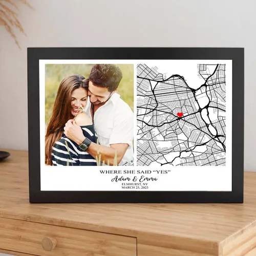 Vista 6 de VIRAGIL Mapa personalizado de dónde nos encontramos, Donde comenzó todo, Regalos de impresión de mapa de compromiso, Mapa de ciudad personalizado