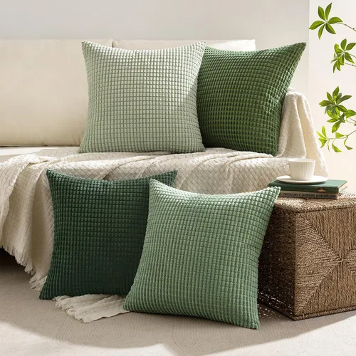 Vista 3 de MIULEE Juego de 4 fundas de almohada decorativas bohemias de 16 x 16