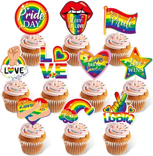 Vista 8 de Decoración patriótica para cupcakes del 4 de julio, decoración patriótica para cupcakes para suministros de fiesta, Día Nacional de los Caídos