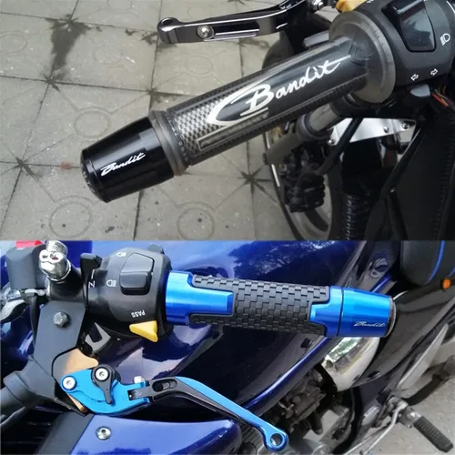 Vista 4 de Para Yamaha XT660X XT660 XT 660X 2004-2017 Manillar de motocicleta Agarraderas Extremos Deslizadores Tapón Deslizador Contrapeso Cubierta 7/8'' Negro