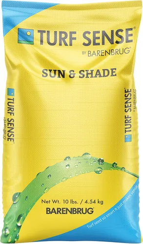 Vista 5 de Barenbrug 25619 Turf Sense Grass Seed crece en áreas de sol y sombra parcial, bolsa de 5 libras