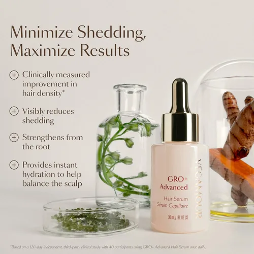 Vista 3 de VEGAMOUR GRO+ Advanced Hair Serum Mejora la densidad del cabello, reduce la caída y promueve un cuero cabelludo equilibrado Para signos severos