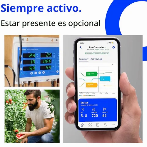 Vista 5 de Bluelab Pro Controller Wi-Fi Monitor digital totalmente automatizado 24/7