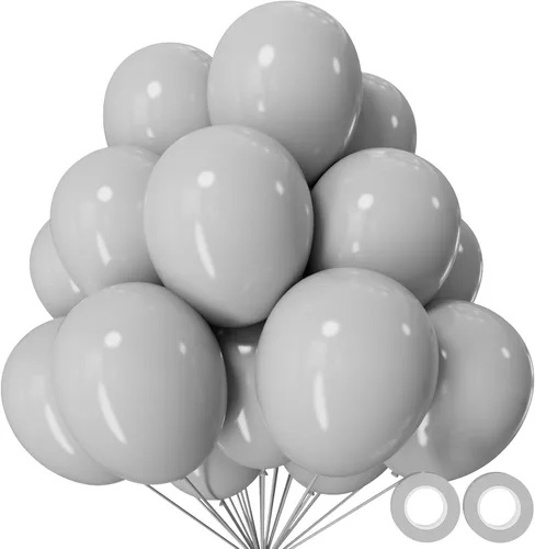 Vista 13 de 110 globos negros pequeños de látex negro de 5 pulgadas, mini globos negros gruesos de cumpleaños para decoración de bodas, baby shower. B01-negro