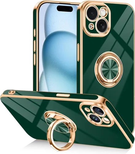 Vista 32 de Funda diseñada para iPhone 17 Pro Max con soporte de anillo, color azul