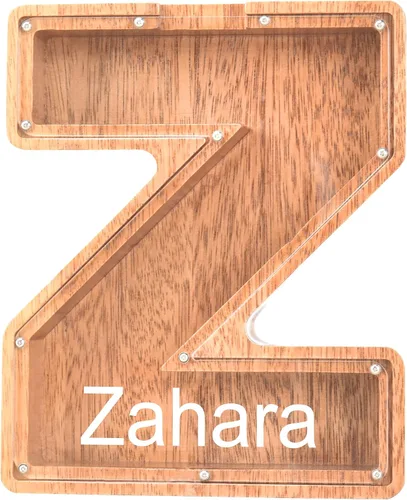 Vista 33 de Alcancías con nombre personalizado para niños, alcancía de letras personalizadas, banco de dinero del alfabeto de madera, regalos para niños