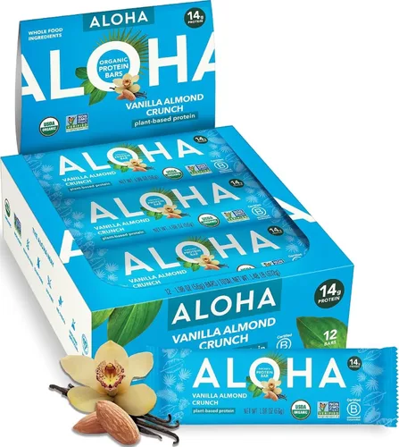 Vista 41 de ALOHA Barras de Proteína Orgánicas a Base de Plantas - Paquete de Variedad de 6 Sabores - 12 Unidades, Barras de 1.9oz - Aperitivos Veganos, Bajo