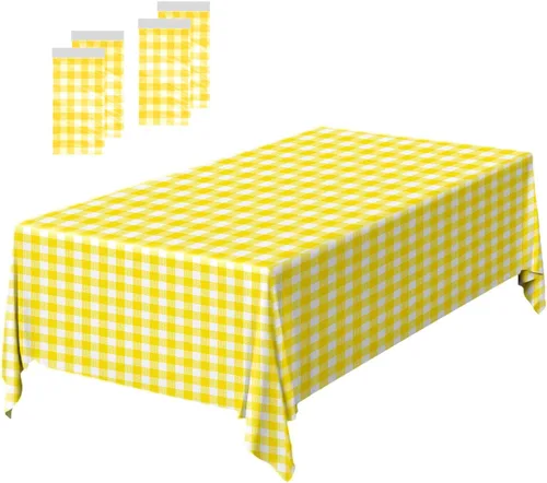Vista 36 de Paquete de 2 Manteles de Plástico Beige Desechables Cubiertas de Mesa Mantel Rectangular Beige para Fiesta Baby Shower Boda Cumpleaños Mantel