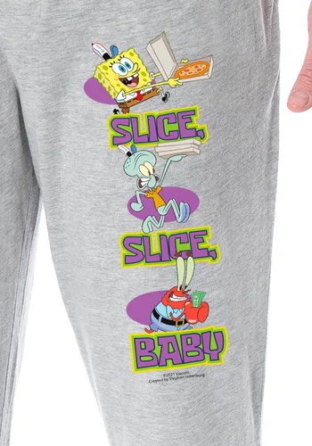Vista 3 de Nickelodeon Men's SpongeBob SquarePants Pizza Slice Slice Baby Loungewear Sleep Bottoms Pajama Pants