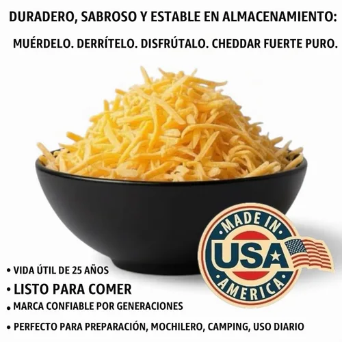 Vista 4 de Future Essentials Queso cheddar afilado liofilizado - Lata #2.5, 1 paquete
