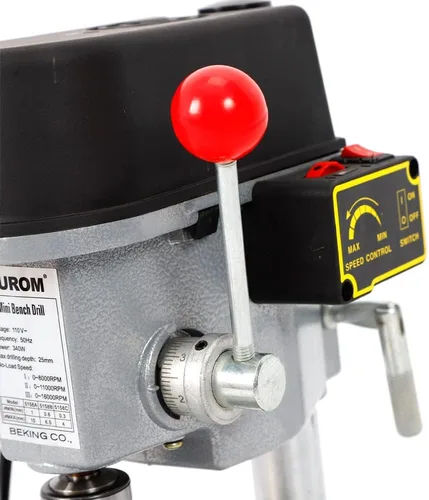 Vista 5 de Prensa de taladro eléctrico de 110 V 340 W, mini perforadora, taladro compacto de banco para perforar tablero de madera y plástico y tablero