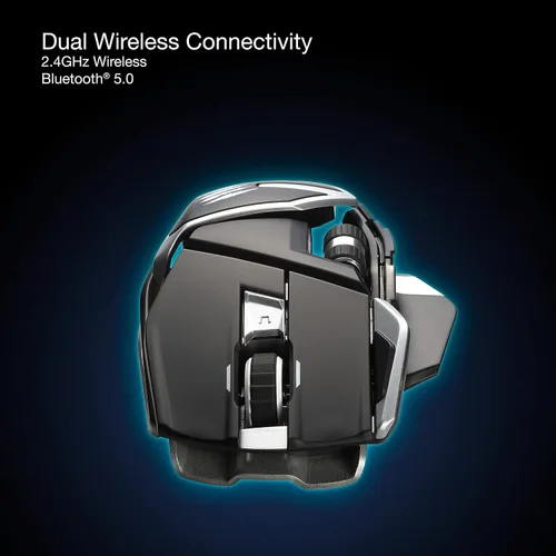 Vista 3 de Mad Catz The R.A.T. DWS - Ratón inalámbrico para juegos de modo dual Bluetooth 5.0 y 2.4G inalámbrico -16000 DPI - 14 botones programables - 2
