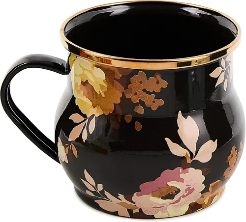 Vista 7 de MACKENZIE-CHILDS - Taza esmaltada, 16 onzas, jardín de mariposas Butterfly Garden