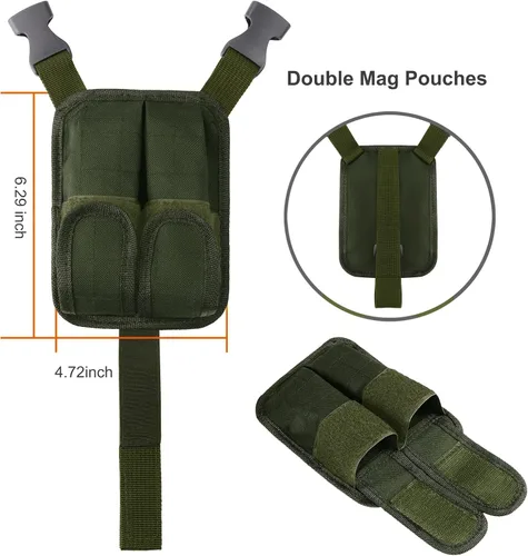 Vista 2 de Funda de hombro Xaegistac Airsoft Funda de hombro vertical general ajustable para la mayoría de tipos de pistolas Durable Airsoft Holsters