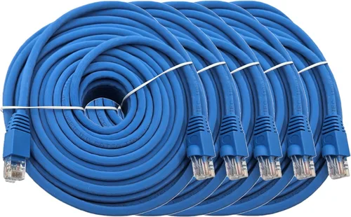 Vista 13 de MICRO CONNECTORS Cable de conexión ultradelgado Cat6A de 1 pie de 28 AWG, color azul (E09-001BL-SLIM)