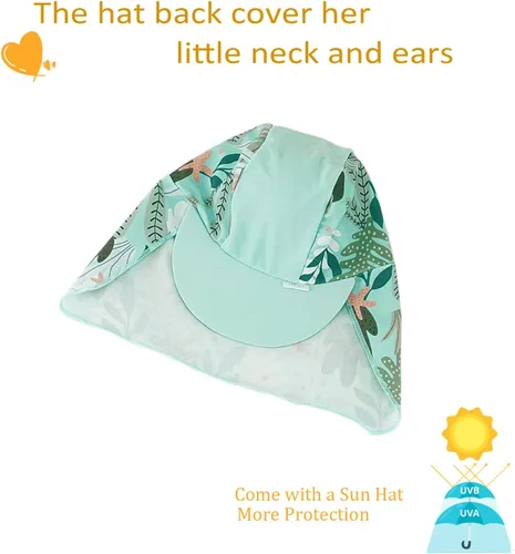 Vista 4 de UMELOK Traje de baño para bebé niña infantil UPF 50+ talla M