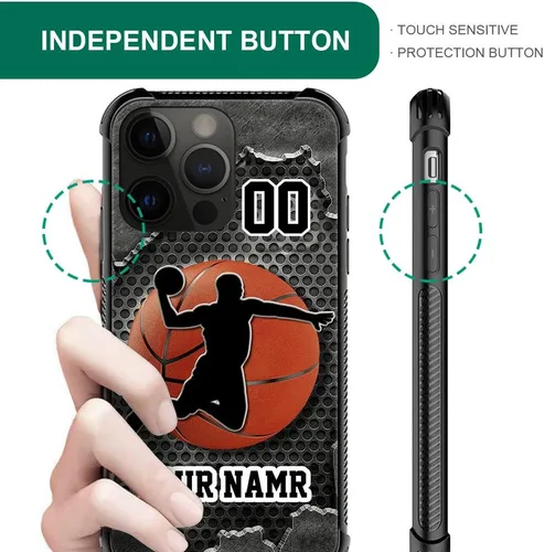 Vista 4 de Funda compatible con iPhone 15/14 Pro Max 15/14 Plus/15 14 13 12 11 Pro Max Mini/Xs X Max Xr/7 8 Plus SE2, personalizada, número de nombre