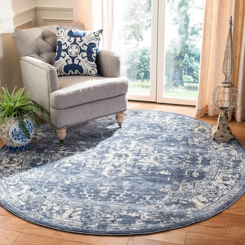 Vista 21 de SAFAVIEH - Alfombra decorativa de la colección Charleston, 2 pies x 4 pies, marfil y azul marino, diseño tradicional, ideal para áreas de alto