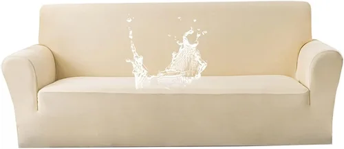 Vista 20 de MIPOPS Funda de sofá, funda de sofá elástica para sofá seccional, protector de muebles para muebles, sofás para mascotas, niños, perros y gatos Rojo