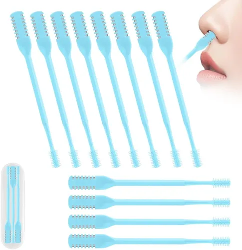 Vista 21 de Cortador de vello nasal 2 en 1, herramienta de eliminación de vello nasal mejorada con rotación de 360°, cuchilla de vello de nariz de doble cara