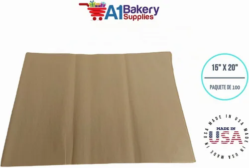 Vista 3 de Papel de seda dorado antiguo de 15 x 20 pulgadas, 100 hojas de papel de regalo prémium